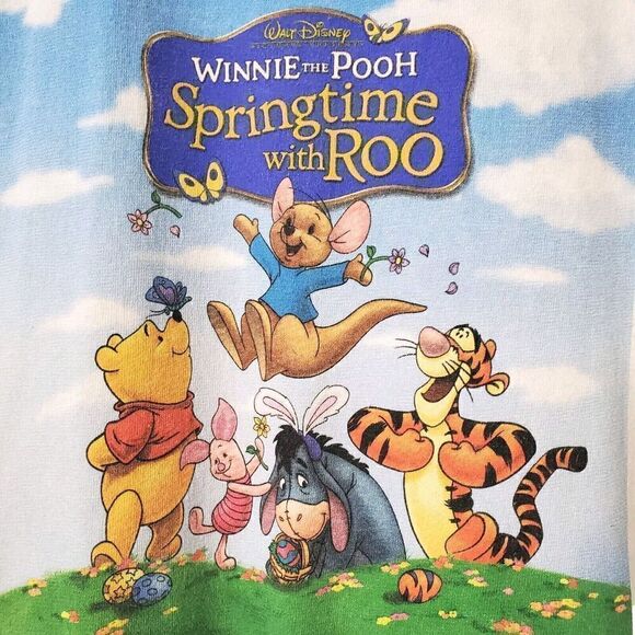 VTG 90s Winnie The Pooh Springtime With Roo T Shirt Size L Graphic Print - Picture 3 of 10